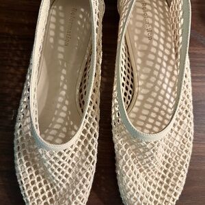 Reformation Britt Ballet Flat Ivory - Size 6.5